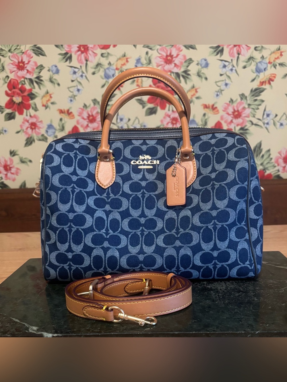 COACH Rowan Large Satchel Bag Signature Canvas CY699